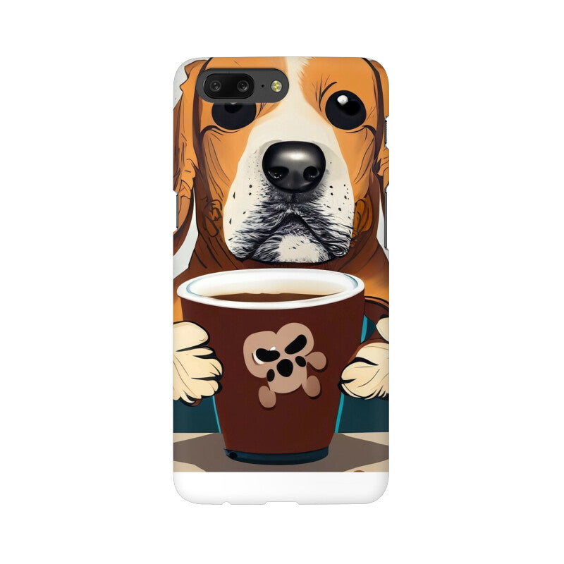Dog with Coffee phone case