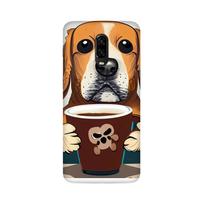 Dog with Coffee phone case