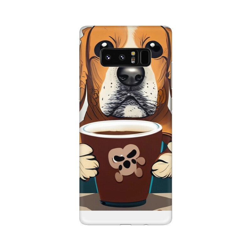 Dog with Coffee phone case