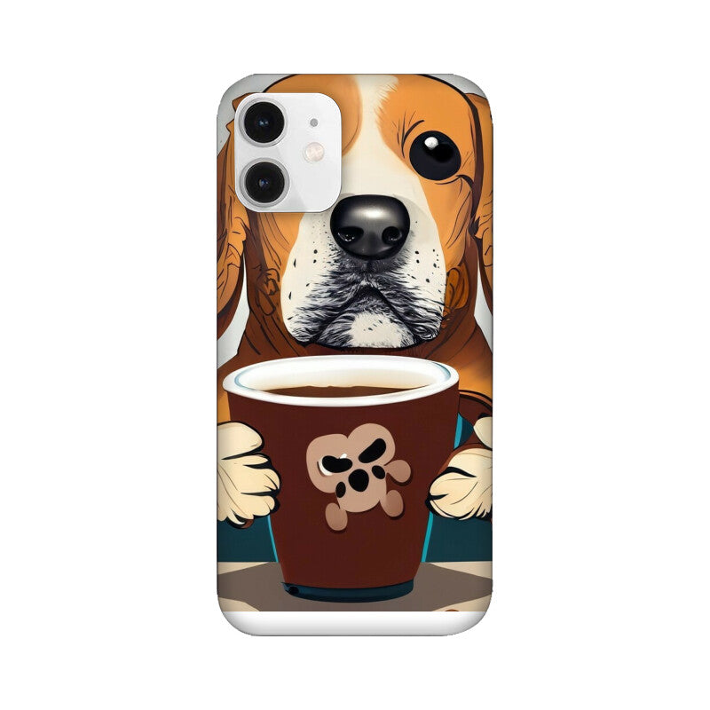 Dog with Coffee phone case