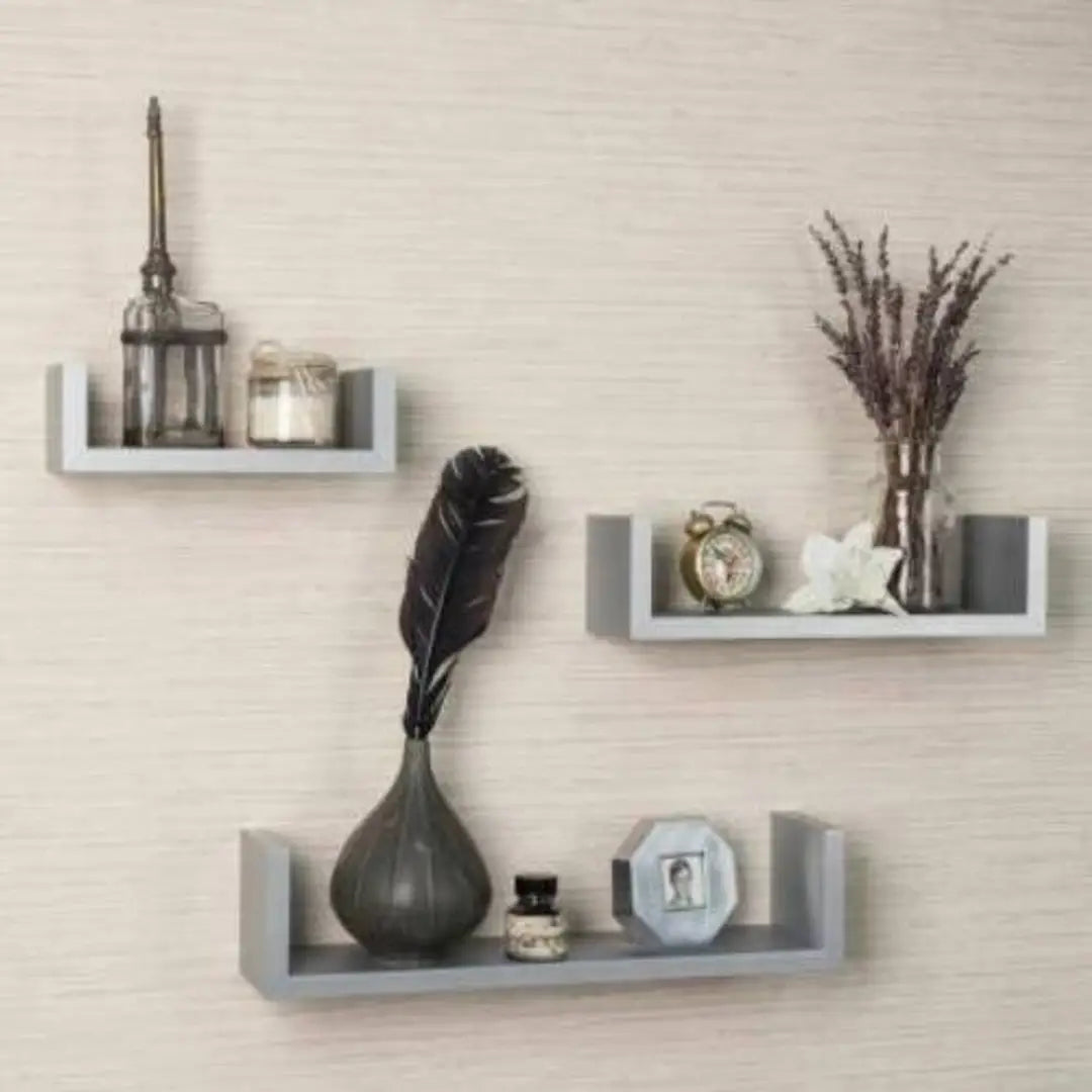 Classy Mdf Solid Wall Shelves for Home  Office