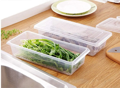 1.5L Fridge Storage Containers Box Stackable Plastic Freezer Storage To Keep Fresh for Fish, Vegetables, Meat, Food ( Pack of 6 )