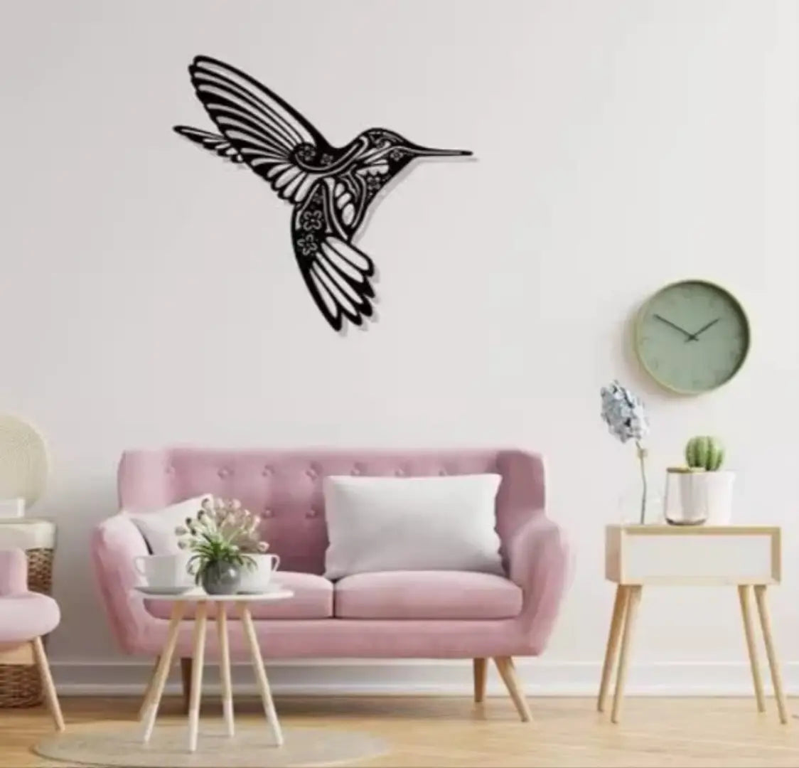 Bird wall design wooden decor