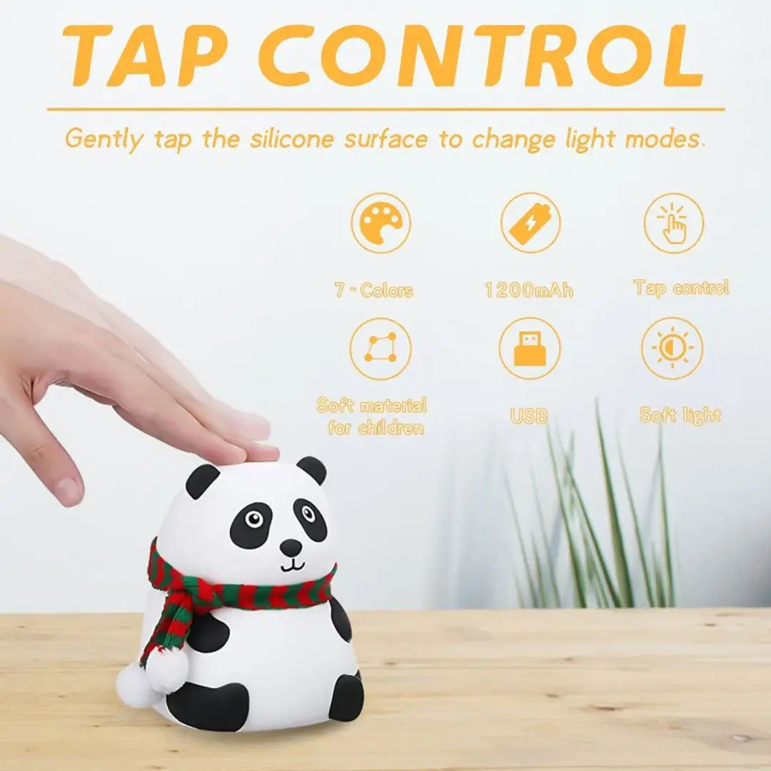 Panda touch silicone lamp