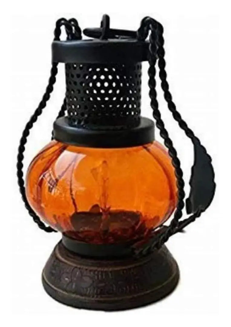 Wooden and Glass Decorative Electric Lamp/Lantern