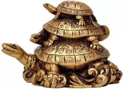 Three Tiered Turtle Tortoise Family For Health And Good Luck For Home D�cor - 12 cm